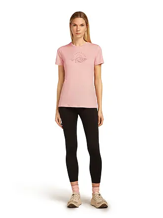 ICEBREAKER | Camiseta funcional de mujer Sundrise 150 Tech | rosa